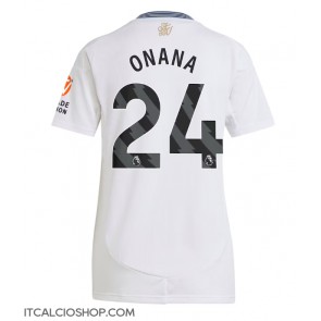 Aston Villa Amadou Onana #24 Seconda Maglia Femmina 2024-25 Manica Corta